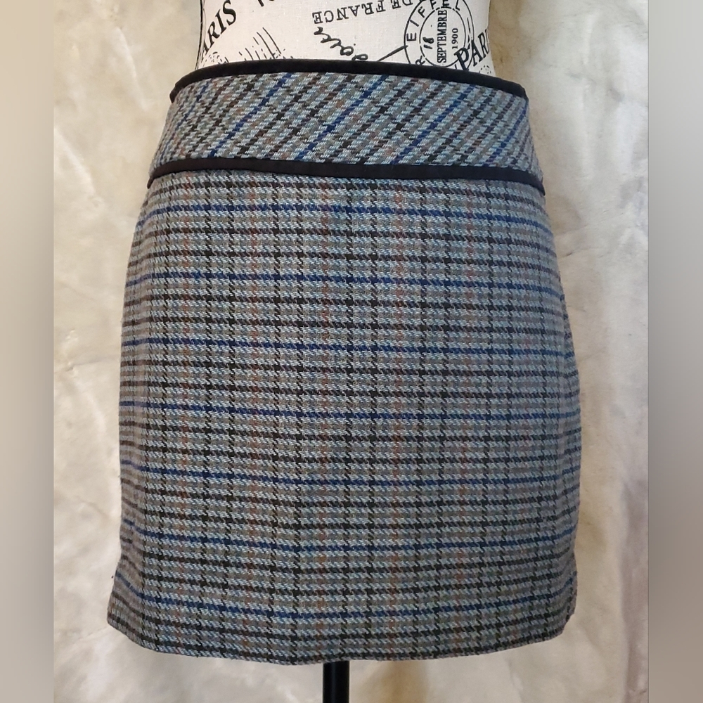 Outback Red Houndstooth Wool Blend Skirt sz 4
